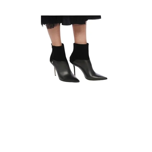 Jimmy Choo Black Suede/LeatherAnkle Booties Women's Size EU 34.5/US 4.5